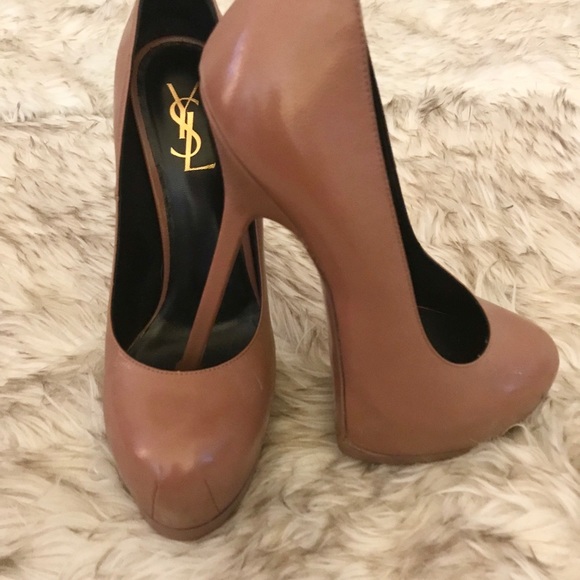 Yes Saint Laurent Tribute heel Sz 8.5 Color Nude - Picture 3 of 8